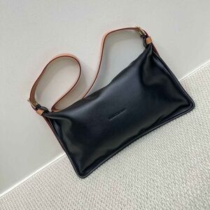 Longchamp Black and Brown Shoulder Bag
